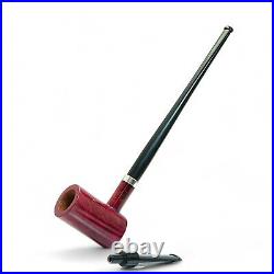 Briar smoking tobacco POKER artisan freehand unique rare pipe with two stems