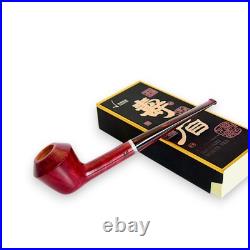Briar smoking tobacco Straight wooden red freehand artisan ukrainian pipe