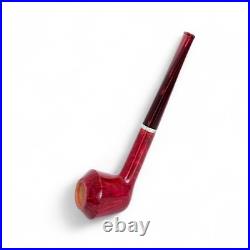 Briar smoking tobacco Straight wooden red freehand artisan ukrainian pipe