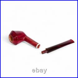 Briar smoking tobacco Straight wooden red freehand artisan ukrainian pipe