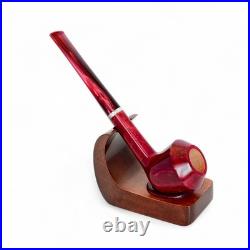 Briar smoking tobacco Straight wooden red freehand artisan ukrainian pipe