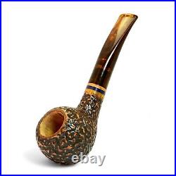 Briar smoking tobacco apple rusticated bowl freehand design wooden unique pipe