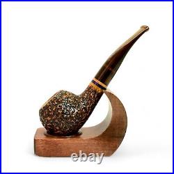 Briar smoking tobacco apple rusticated bowl freehand design wooden unique pipe