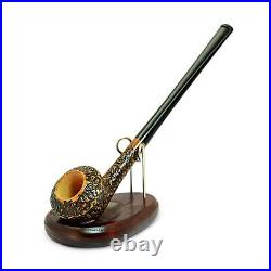 Briar smoking tobacco churchwarden rusticated lotr freehand unique long pipe