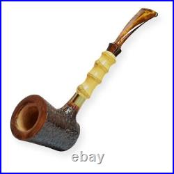 Briar smoking tobacco freehand amazing bamboo style artisan freehand unique pipe