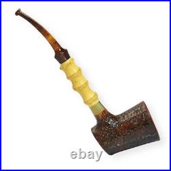 Briar smoking tobacco freehand amazing bamboo style artisan freehand unique pipe