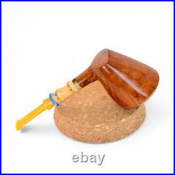 Briar smoking tobacco freehand artisan pipe with crazy bamboo and yellow stem