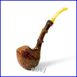 Briar smoking tobacco freehand artisan unique wooden sherlock holmes rare pipe