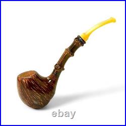 Briar smoking tobacco freehand artisan unique wooden sherlock holmes rare pipe