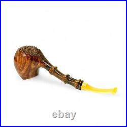 Briar smoking tobacco freehand artisan unique wooden sherlock holmes rare pipe