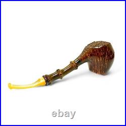 Briar smoking tobacco freehand artisan unique wooden sherlock holmes rare pipe