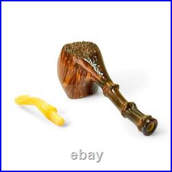 Briar smoking tobacco freehand artisan unique wooden sherlock holmes rare pipe