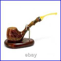 Briar smoking tobacco freehand artisan unique wooden sherlock holmes rare pipe