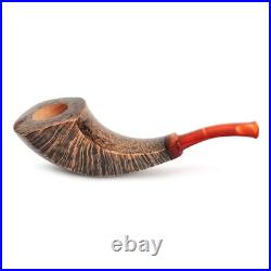 Briar smoking tobacco freehand artisan wooden handmade HORN pipe