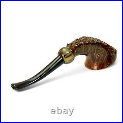 Briar smoking tobacco freehand rusticated HORN rare artisan unique wooden pipe