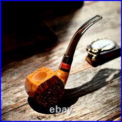 Briar smoking tobacco freehand rusticated wooden handmade pipe