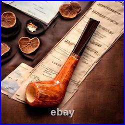 Briar smoking tobacco freehand straight artisan wooden unique exclusive pipe KAF