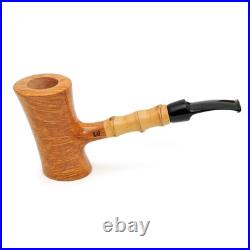 Briar smoking tobacco freehand wooden artisan CraZy Bamboo Poker style pipe