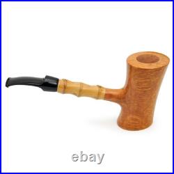 Briar smoking tobacco freehand wooden artisan CraZy Bamboo Poker style pipe
