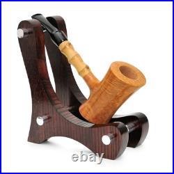Briar smoking tobacco freehand wooden artisan CraZy Bamboo Poker style pipe