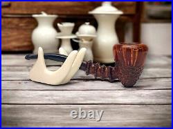 Briar smoking tobacco pipe Artisan bowl Handmade design Unique freehand rustic