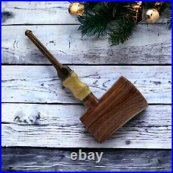 Briar smoking tobacco pipe Exclusive unique poker shape with Bamboo Artisan bowl