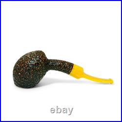 Briar smoking tobacco rusticated freehand artisan unique wooden sherlock pipe
