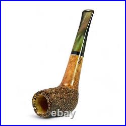 Briar smoking tobacco rusticated freehand unique wooden artisan pipe