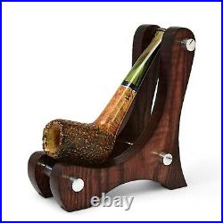 Briar smoking tobacco rusticated freehand unique wooden artisan pipe