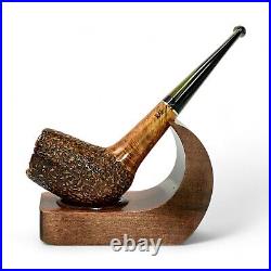 Briar smoking tobacco rusticated freehand unique wooden artisan pipe