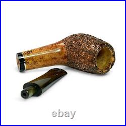 Briar smoking tobacco rusticated freehand unique wooden artisan pipe