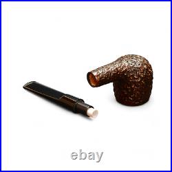 Briar smoking tobacco rusticated straight shape wooden Sherlock Holmes pipe