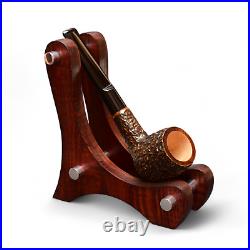 Briar smoking tobacco rusticated straight shape wooden Sherlock Holmes pipe