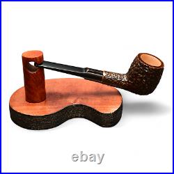 Briar smoking tobacco rusticated straight shape wooden Sherlock Holmes pipe