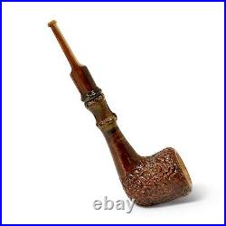 Briar smoking tobacco rusticated wooden freehand artisan with crazy bamboo pipe