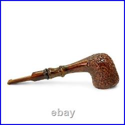 Briar smoking tobacco rusticated wooden freehand artisan with crazy bamboo pipe
