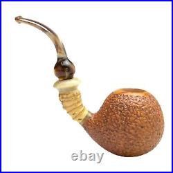 Briar smoking tobacco wooden Freehand exclusive rusticated Handmade artisan pipe