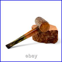 Briar smoking tobacco wooden freehand rusticated ukrainian pipe