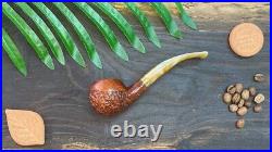Briar smoking tobacco wooden handmade rusticated artisan sherlock holmes pipe
