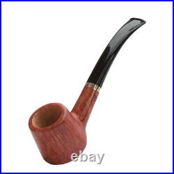 Briar smoking tobacco wooden pipe with silver ring