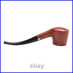 Briar smoking tobacco wooden pipe with silver ring