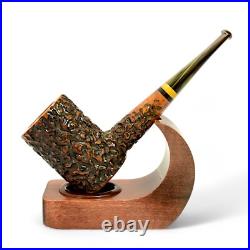 Briar smoking tobacco wooden rusticated POKER freehand style artisan pipe bowl