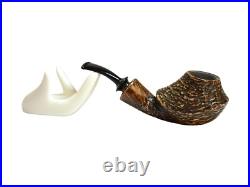 Briar smoking tobacco wooden rusticated pipe