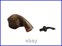 Briar smoking tobacco wooden rusticated pipe