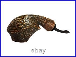 Briar smoking tobacco wooden rusticated pipe