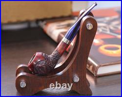 Briar tobacco smoking handcarved artisan handmade apple shape wooden pipe 6.8 in