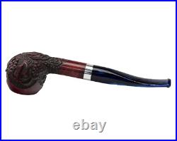 Briar tobacco smoking handcarved artisan handmade apple shape wooden pipe 6.8 in