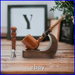 Briar unique freehand smoking tobacco pipe set with Tamper Artisan shape by KAF