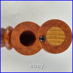 Briarwood and Walnut Smoking Pipe with Beechwood Inlayed Cap