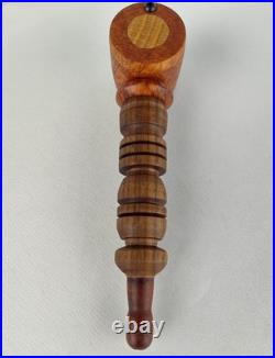 Briarwood and Walnut Smoking Pipe with Beechwood Inlayed Cap